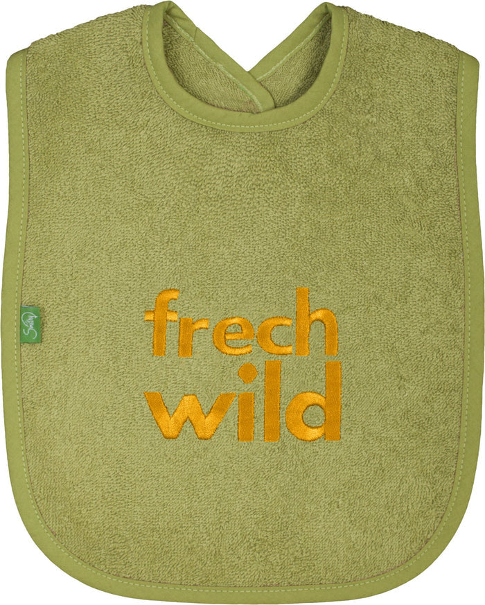 Smithy Lätzchen "frech wild" Bio-Baumwolle moos