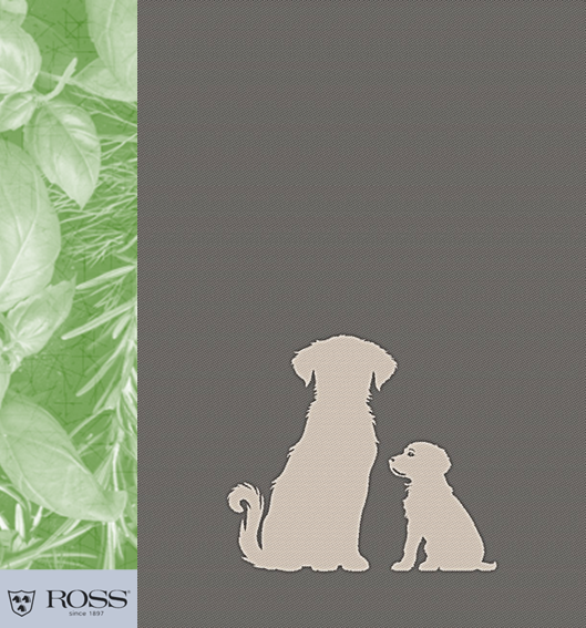 Ross Geschirrtuch 100% Baumwolle Hundeliebe anthrazit 50x70