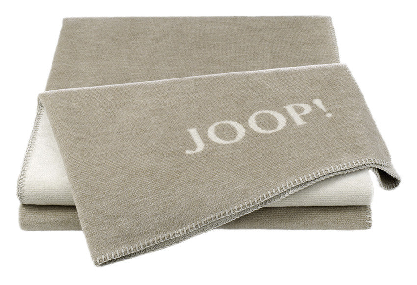 Biederlack Wohn- und Kuscheldecke "JOOP!- Melange Doubleface" 150x200 cm, sand-natur