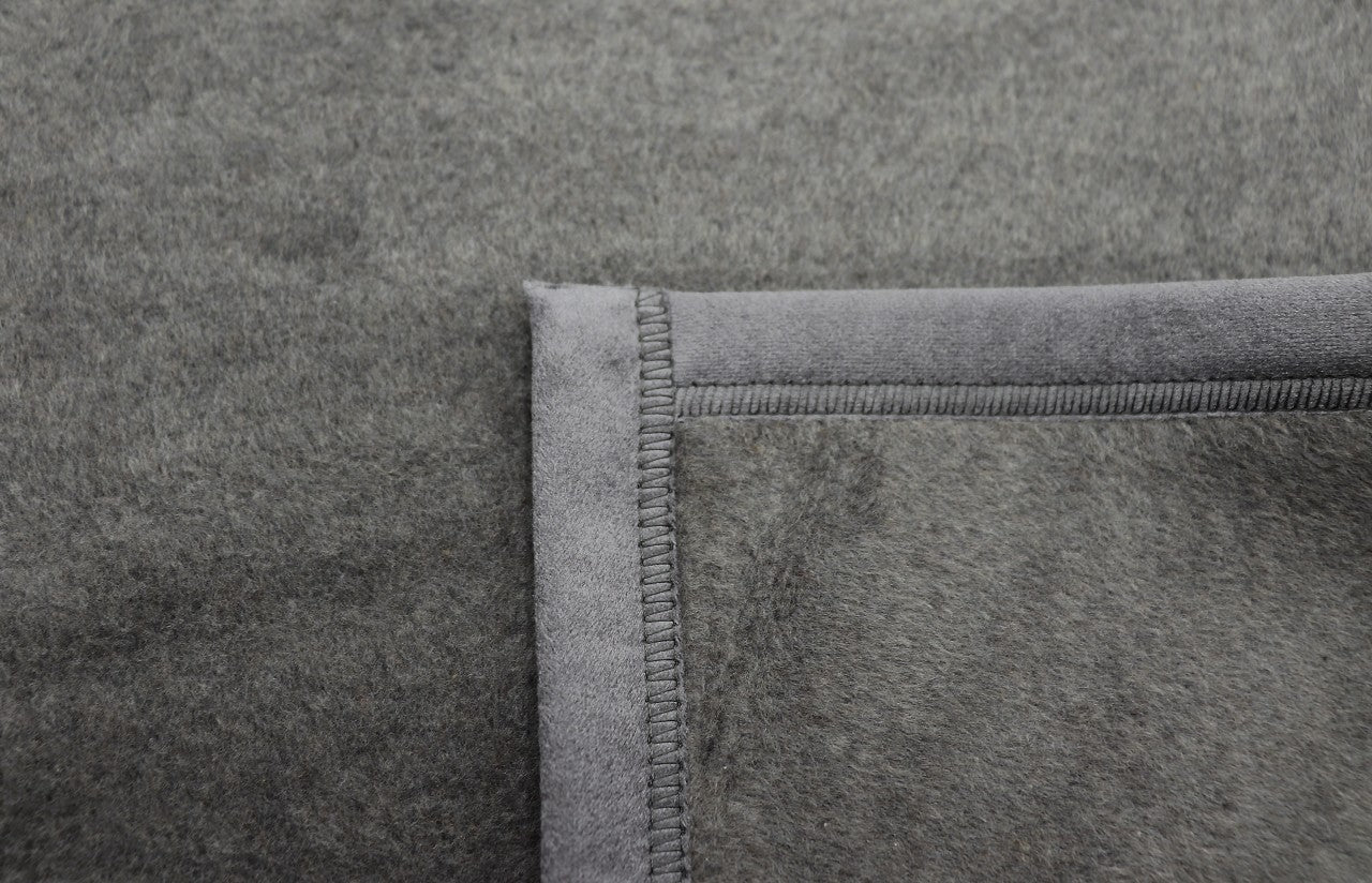 Biederlack Wohn- und Kuscheldecke schiefer "Cotton Sense" 150x200 cm