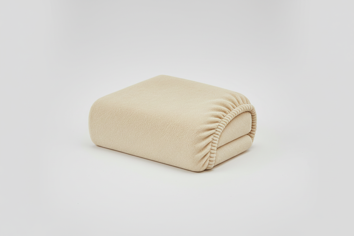 NICKY-VELOURS Fitted Sheet 220g/m² HEIGHT 25 cm 330-05 vanilla