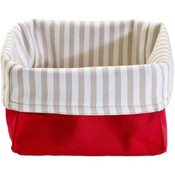 Stuco Allzweckkorb rot Streifen beige 1080-1