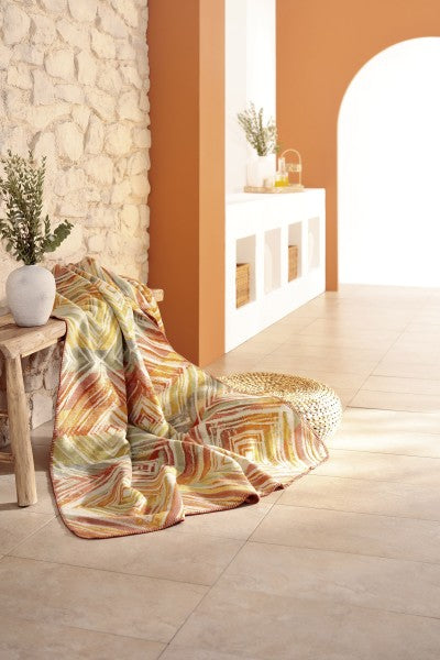 Biederlack Wohn- und Kuscheldecke"Sunset Diamonds", mehrfarbig, 150x200 cm