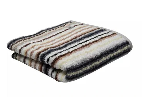 Ross Handtuch Multicolor 4014-08 Streifen anthrazit braun weiß