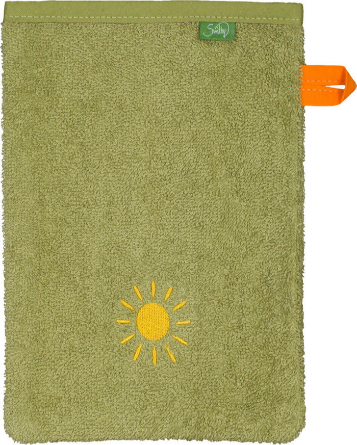 Smithy Waschlappen "sunshine" BIO-Baumwolle moos