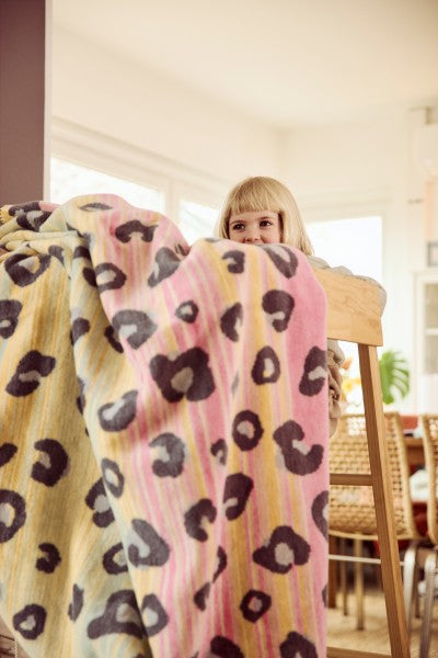 Biederlack Kinder- und Jugenddecke "Wild Leo", mehrfarbig, 150x200 cm