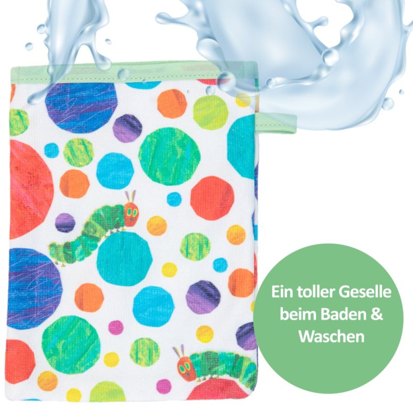 Smithy Waschhandschuh Raupe Nimmersatt 16x21