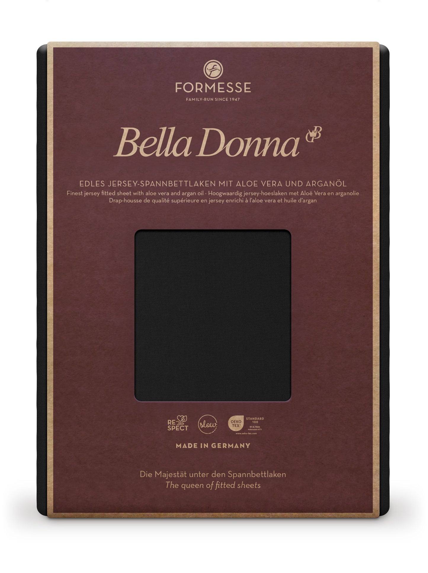 Formesse Bella-Donna Jersey Spannbettlaken 0101 schwarz