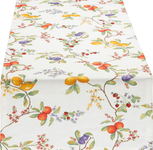Sprügel Früchtemix Tischläufer 50x150 sekt-bunt fleckgeschützt
