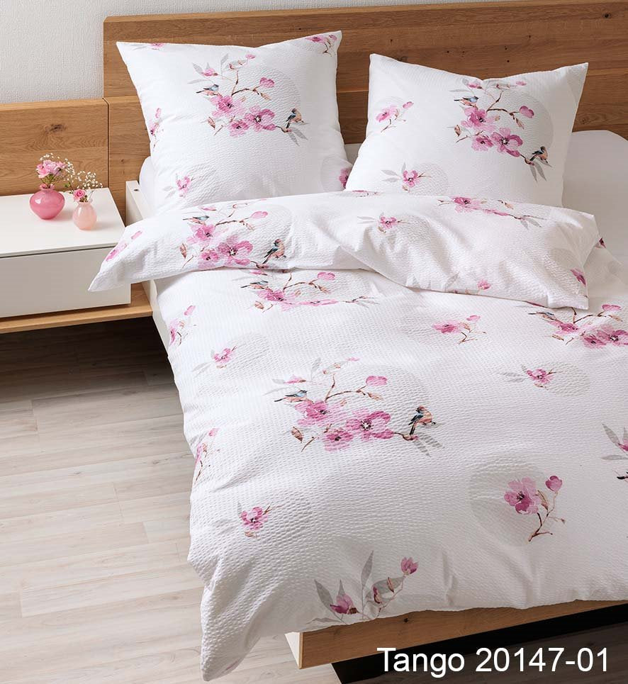 Janine Mako-Soft-Seersucker Bettwäsche TANGO 20147 orchideenrosa