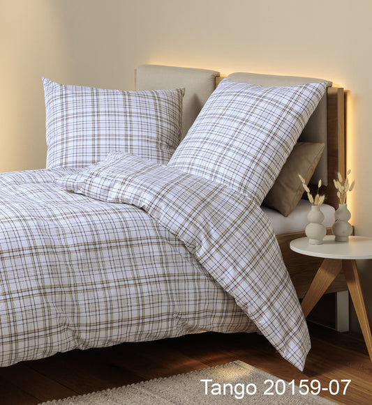 Janine Mako-Soft-Seersucker Bettwäsche TANGO 20159 beige