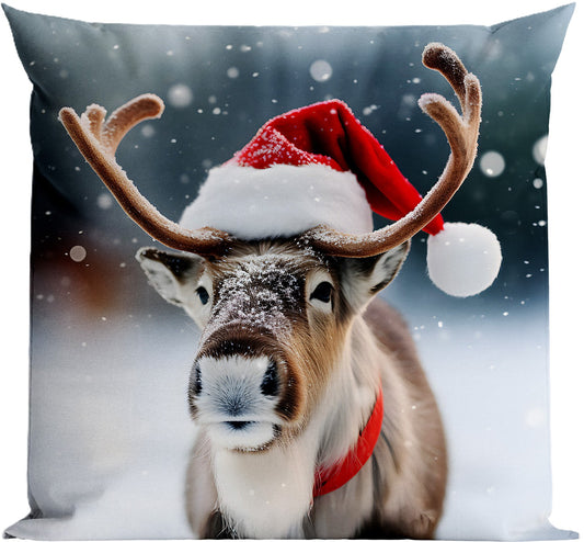 Sprügel Kissenbezug Winter Moose 45x45 Elch mit Mütze