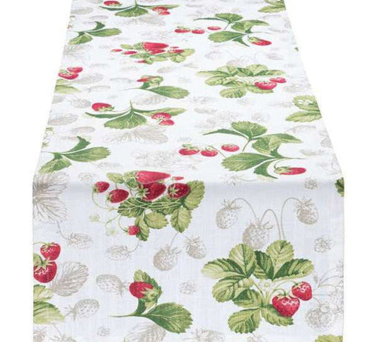 Sprügel Naira Strawberry Tischläufer 45x150 cm weiß bunt (1 St vorhanden)