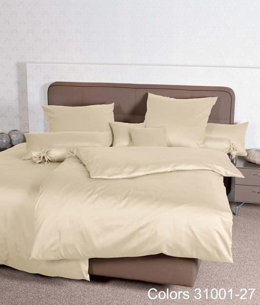 Janine Mako-Satin Bettwäsche UNI 31001 - 29 sand