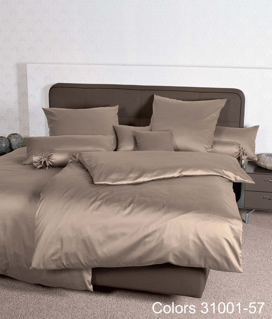 Janine Mako-Satin Bettwäsche UNI 31001 - 57 taupe