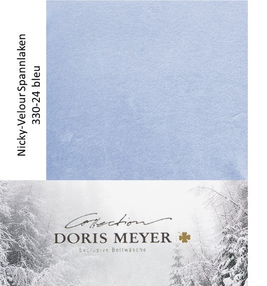 NICKY-VELOURS SPANNLAKEN 220g/m² Höhe 30 cm 330-24 hellblau