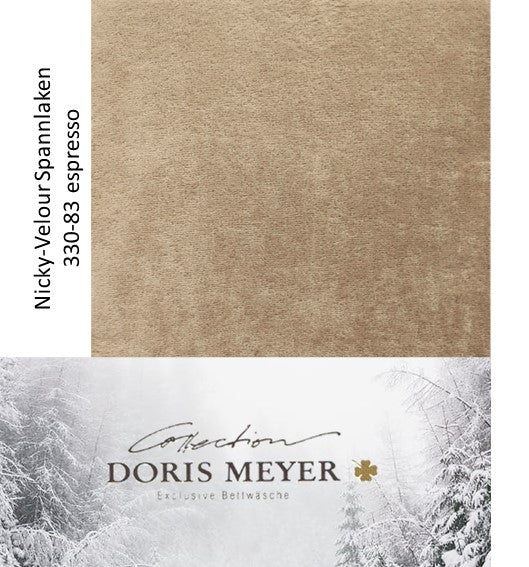 NICKY-VELOURS SPANNLAKEN - Länge 220 cm - Höhe 30 cm  espresso