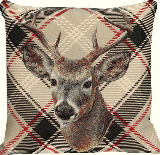 Sprügel Kissenbezug Hirsch beige Landleben 45x45 cm