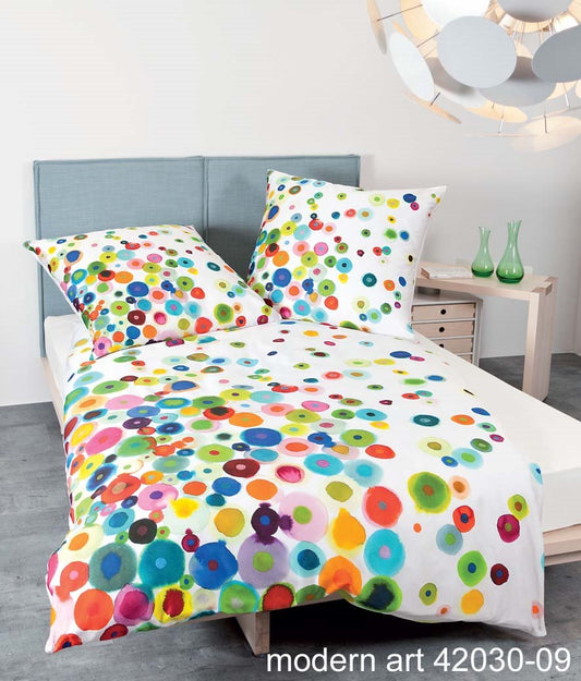 Janine Mako-Satin Bettwäsche modern art 42030 multicolor