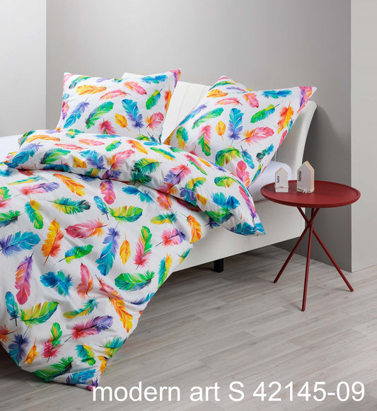 Janine Mako-Satin Bettwäsche modern art S 42145 - 09 multicolor