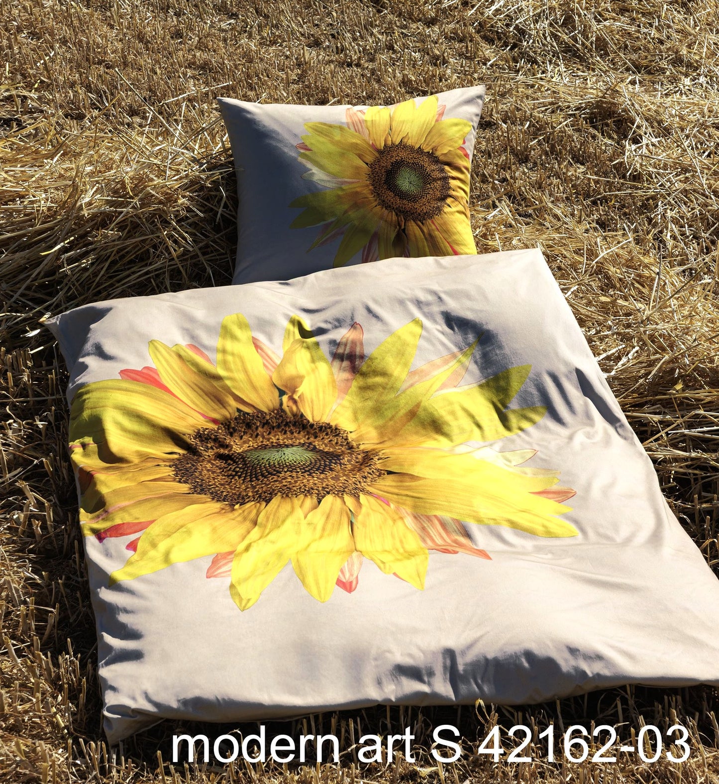 Janine Mako-Satin Bettwäsche modern art S 42162 gelb sand