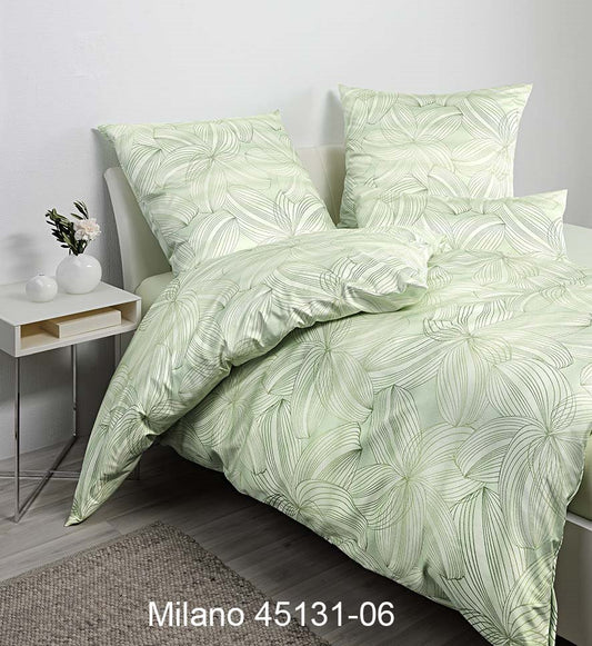 Janine Mako-Satin Bettwäsche MILANO 45131 grün