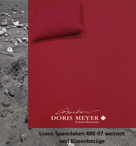Jersey Luxus Spannlaken Doris Meyer 480-97 weinrot
