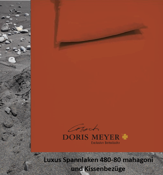 Jersey Luxus Spannlaken und Kissenbezüge Doris Meyer 480-80 mahagoni