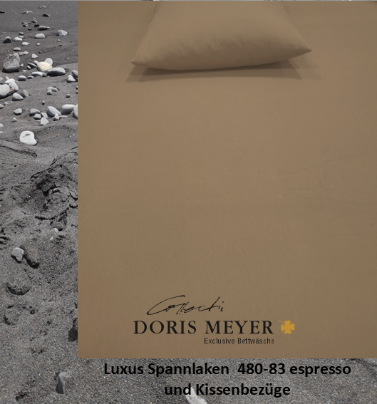 Jersey Luxus Spannlaken und Kissenbezüge Doris Meyer 480-83 espresso