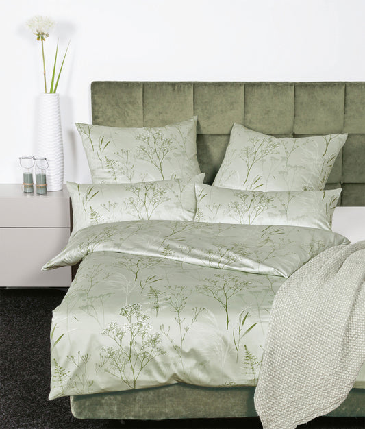 Janine Interlock-Jersey Bettwäsche 155x220+80x 80 CARMEN S 55070  salbei (1St)