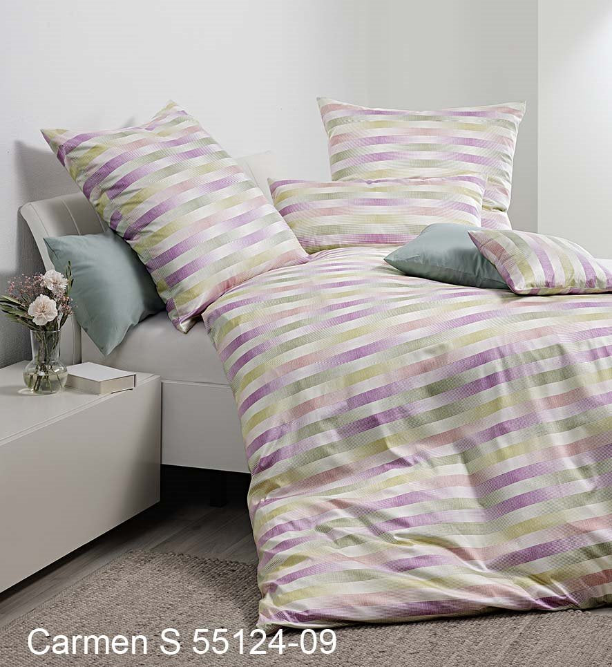Janine Interlock-Jersey Bettwäsche CARMEN S 55124 multicolor | grün-rosa-lila
