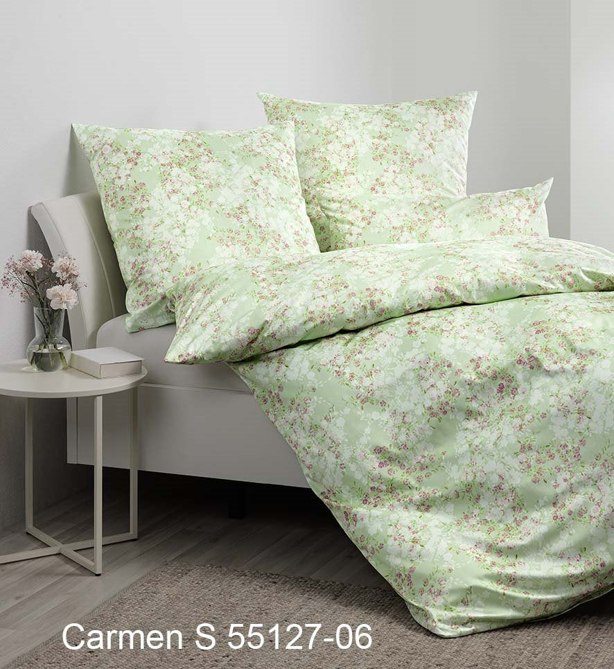 Janine Interlock-Jersey Bettwäsche CARMEN S 55127 grün rosa