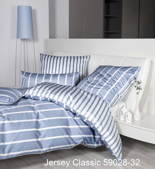 Janine Interlock-Jersey Bettwäsche JERSEY CLASSIC 59028 perlblau