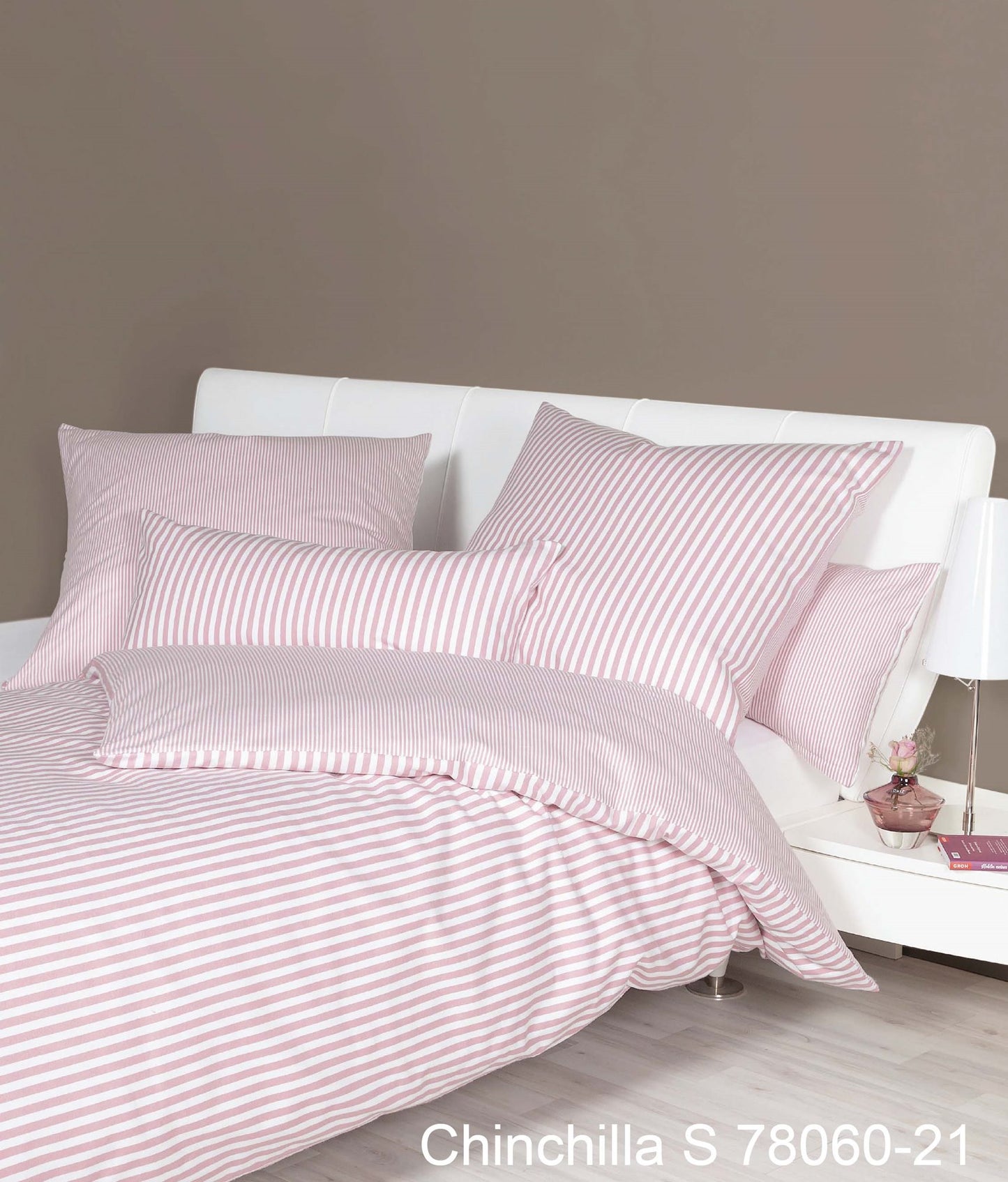 Janine Edelflanell Bettwäsche Chinchilla S 78060 kreiderosé