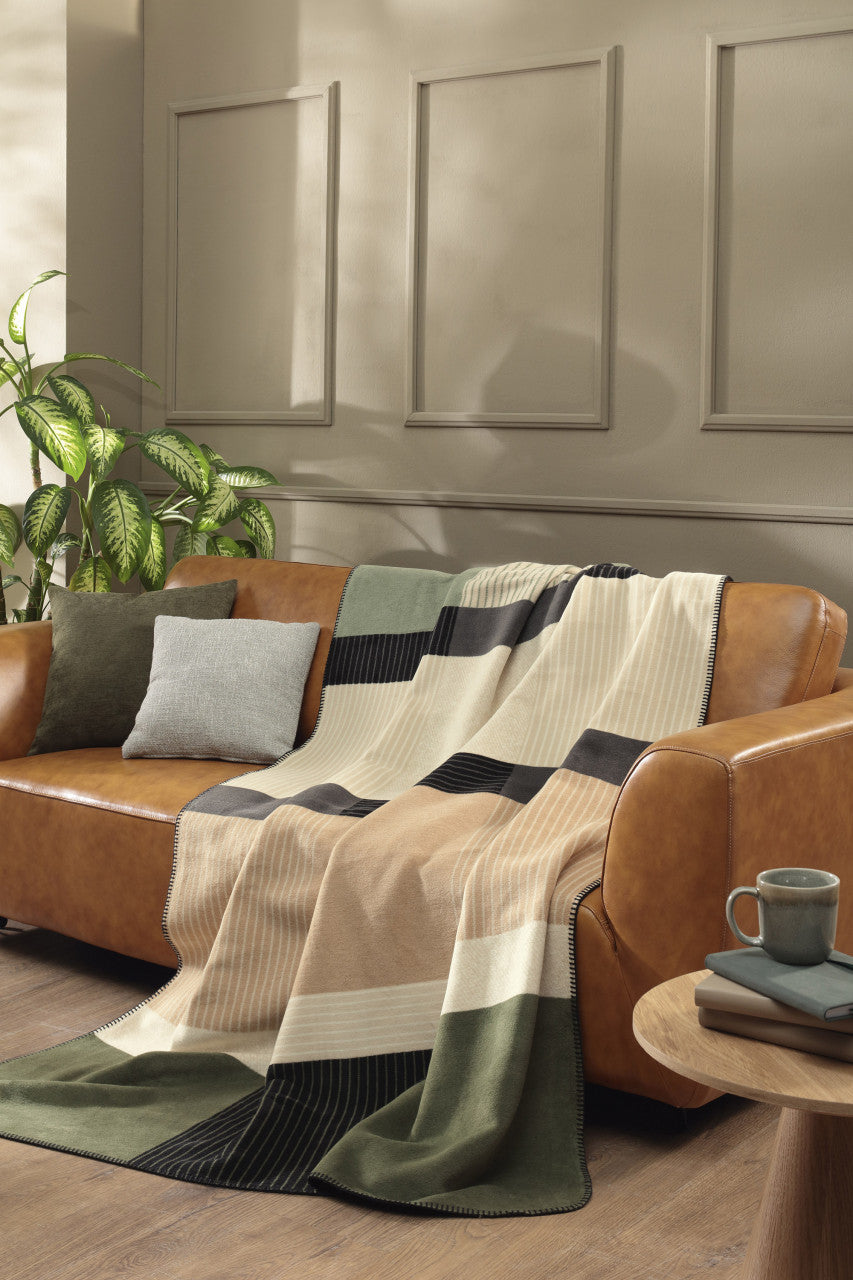 Biederlack Wohn- und Kuscheldecke "Land Check" – 150 x 200 cm