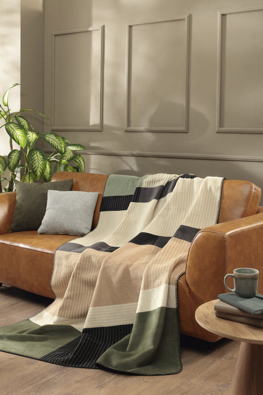 Biederlack Wohn- und Kuscheldecke "Land Check" – 150 x 200 cm