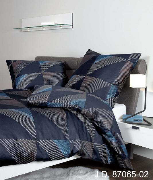 Janine Mako-Satin Bettwäsche J.D. 87065 nachtschattenblau
