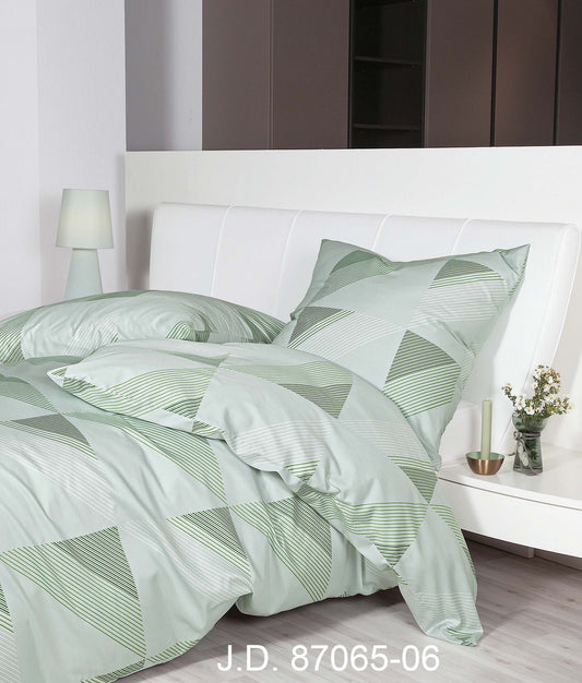 Janine Mako-Satin Bettwäsche J.D. 87065 lindgrün