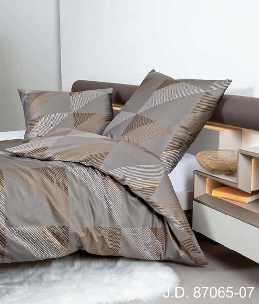 Janine Mako-Satin Bettwäsche J.D. 87065 taupe