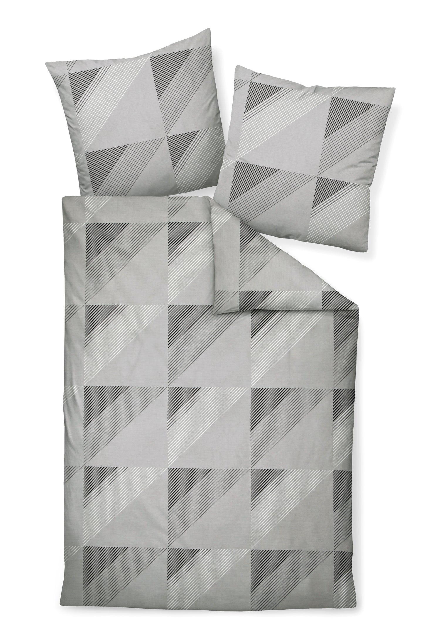 Janine Mako-Satin Bettwäsche J. D. 87065 grau