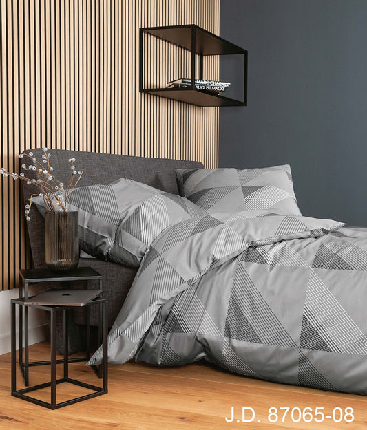 Janine Mako-Satin Bettwäsche J. D. 87065 grau