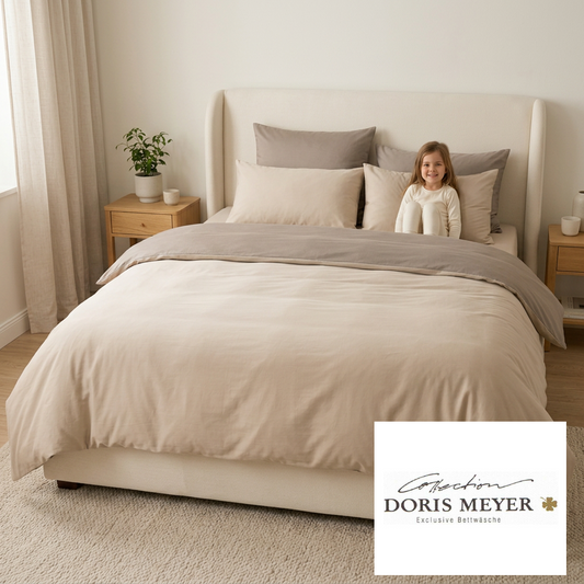 Doris Meyer Interlock Jersey Bettwäsche Milano 3009 26 taupe beige