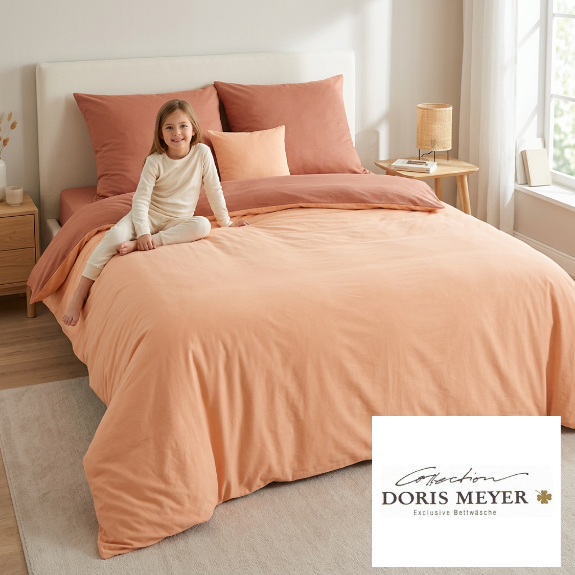 Doris Meyer Interlock Jersey Bettwäsche Milano 3009 apricot terra