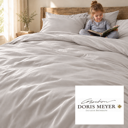 Doris Meyer Interlock Jersey Bettwäsche Uni 49 Platin