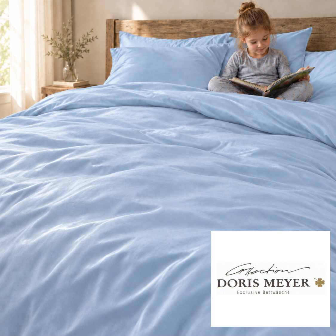 Doris Meyer Interlock Jersey Bed Linen Stripes beige-Reverse white UNI