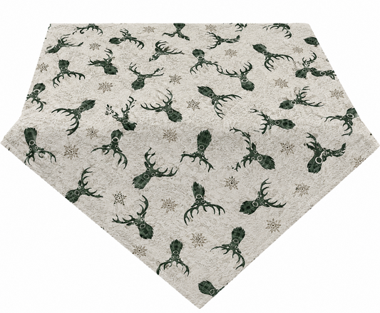 Hossner Mitteldecke 60x60 cm  Deko Hirschkopf grün beige