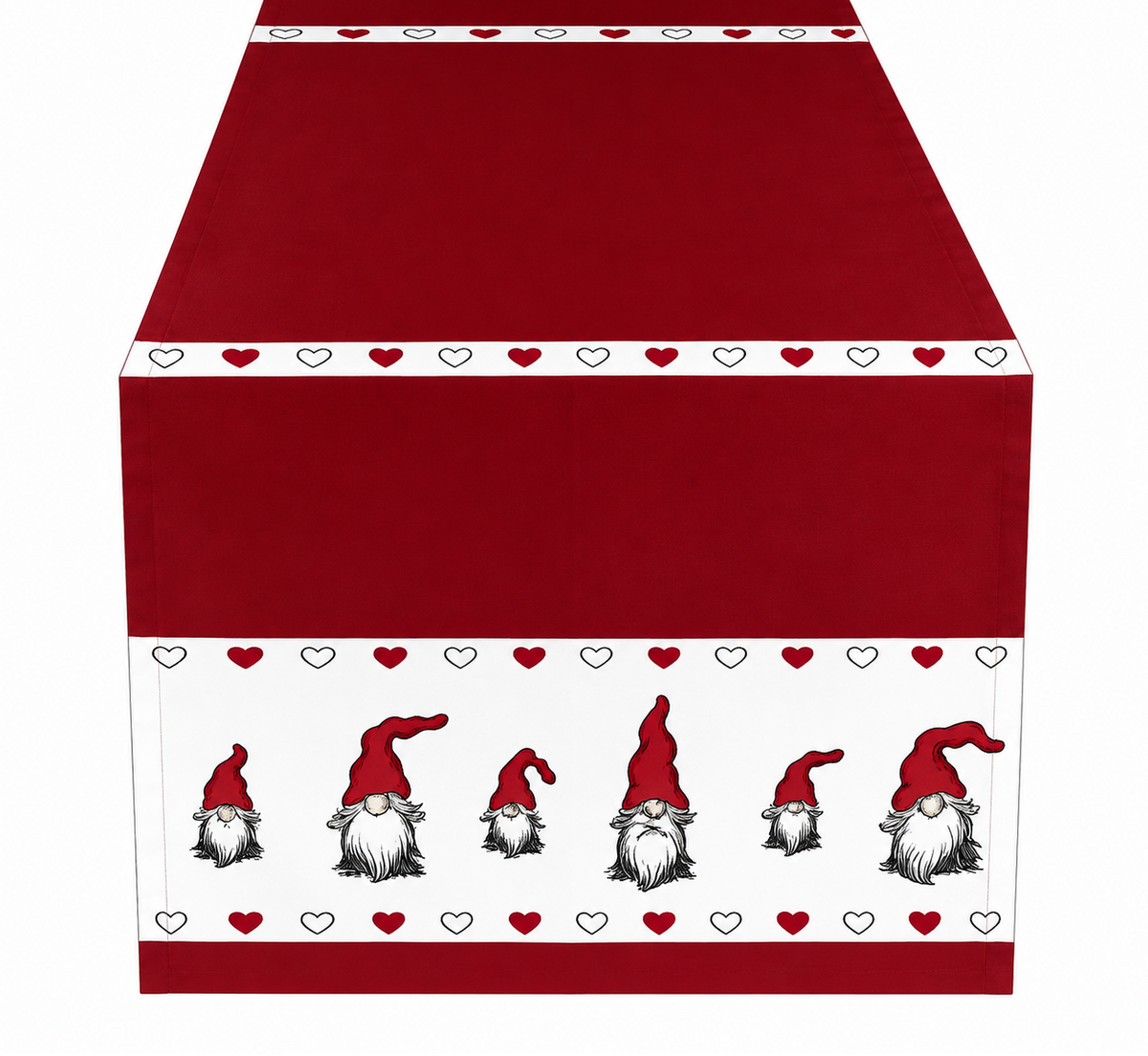 Sprügel Table Runner Gnomes red 50x140