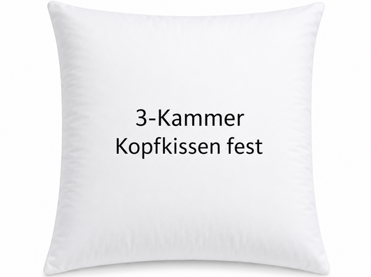 Schäfer 3 Kammer Kopfkissen fest 80x80 cm