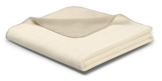 Biederlack Wohn- und Kuscheldecke"Double Face",ecru-feder, 150x200 cm