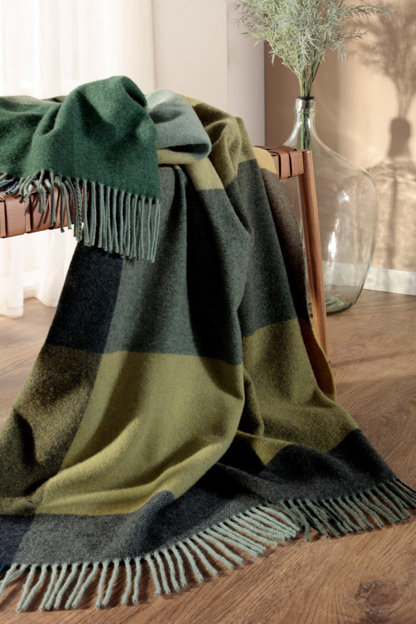 Biederlack Kaschmir-Plaid "Pleasant ",Green, 130x170 cm